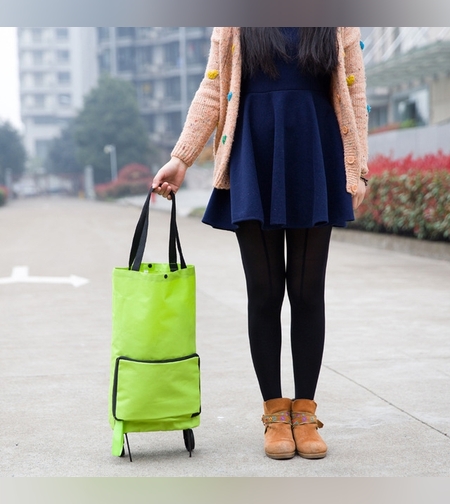 עגלת קניות מתקפלת לתיק כתף