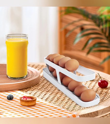 תיבת אחסון לביצים ארגונית למקרר