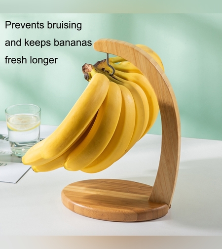 מתלה מבמבוק לתליית בננות ופירות