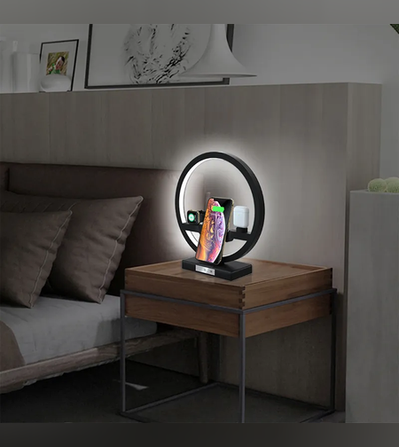 סטנד+ מטען+ מנורת לילה