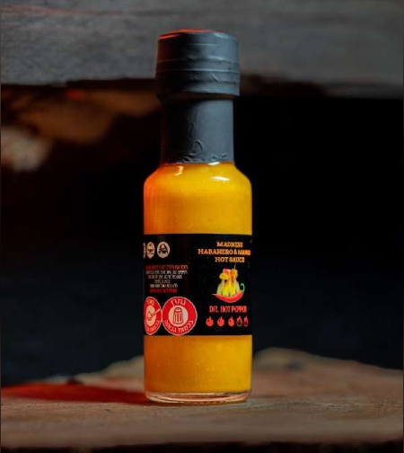 Mango and yellow Habanero sauce