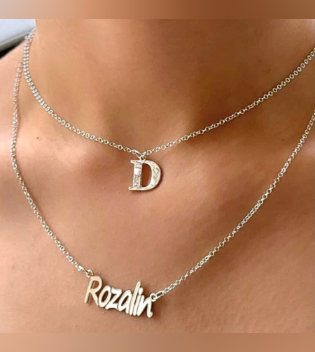 שרשרת כפולה אות&שם