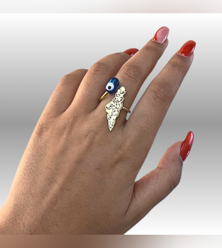 טבעת מפת ישראל ועין הרע