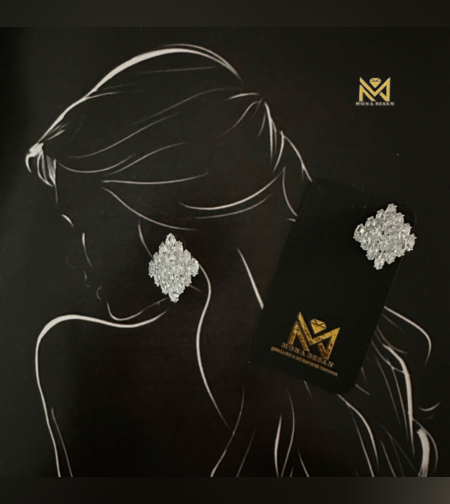 עגילי קריסטלים לכלה דגם S