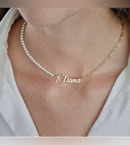 שרשרת שם &פנינים