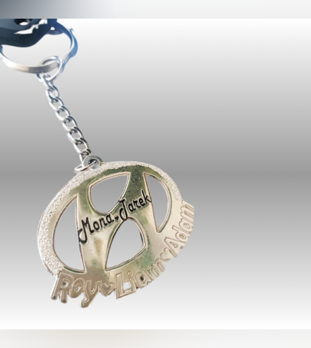 מחזיק מפתחות סמל אוטו וחריטה אישית