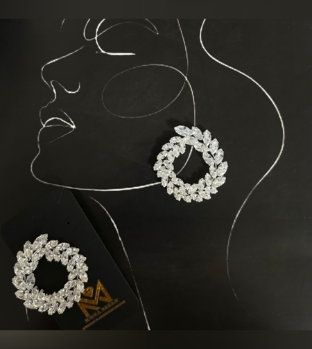 עגילי קריסטלים לכלה דגם 0