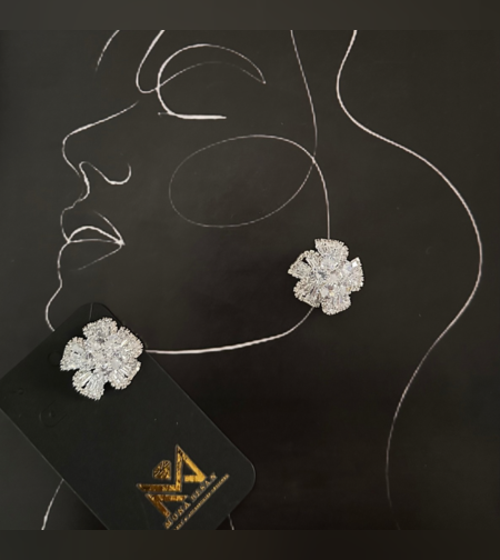 עגילי קריסטלים לכלה דגם Q