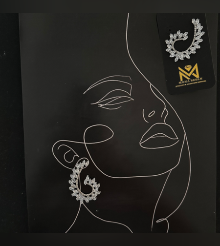 עגילי קריסטלים לכלה דגם A