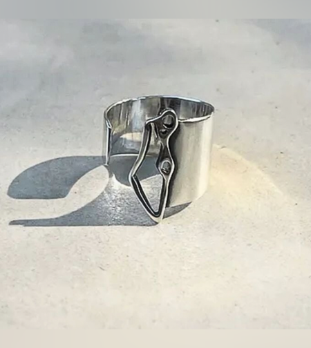 טבעת מפת ישראל כסף טהור