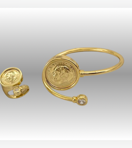 סט צמיד קשיח+טבעת