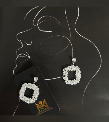 עגילי קריסטלים לכלה דגם P