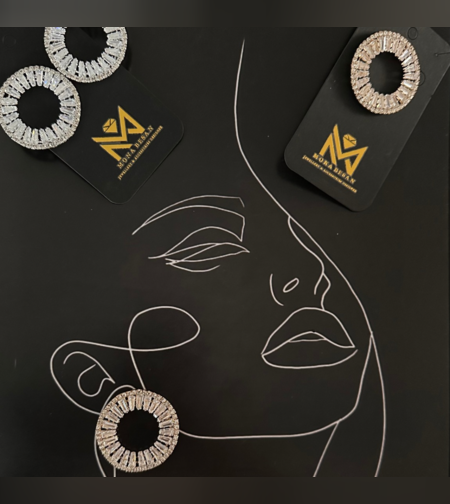 עגילי קריסטלים לכלה דגם C