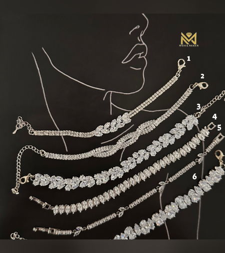 צמיד קריסטלים טניס במגוון עיצובים