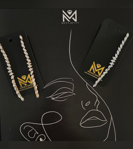 עגילי קריסטלים לכלה דגם D