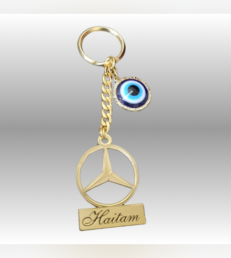 מחזיק מפתחות לאוטו & סמל אוטו  עין הרע וחריטה אישית