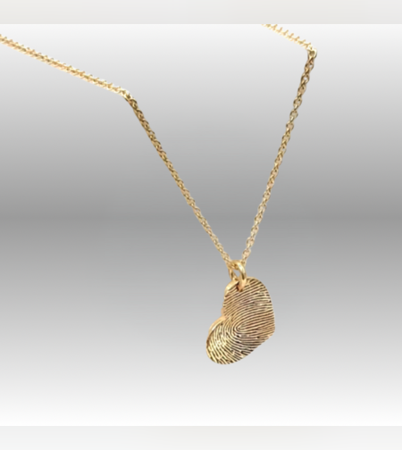 שרשרת לב & טביעת אצבע