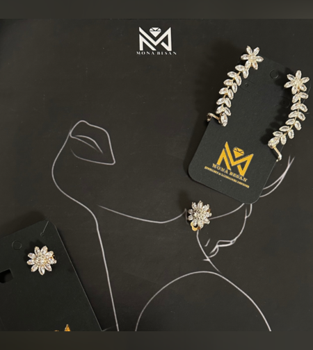 עגילי קריסטלים לכלה דגם M