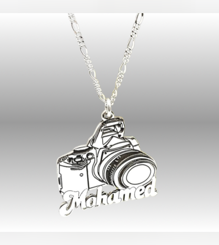 שרשרת גורמט  תליון מצלמה&  שם