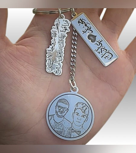 מחזיק מפתחות & סמל אוטו & תמונה וחריטה אישית