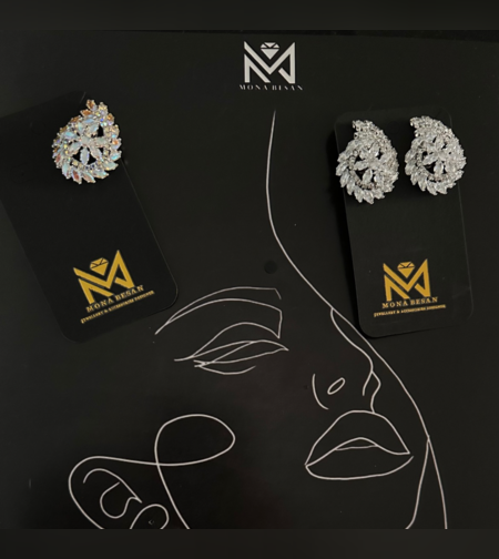 עגילי קריסטלים לכלה דגם G