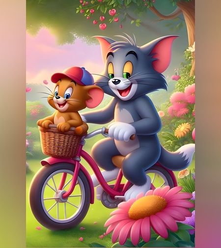 טום וג'רי על אופניים