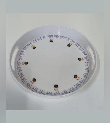 מגש מלמין עגול אם ידיות אחיזה 29.5 ס