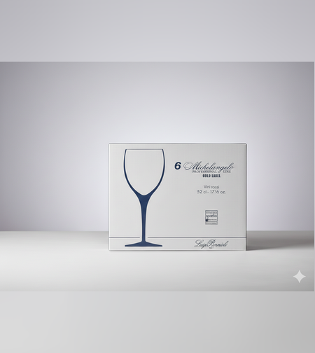 סט 6 כוסות יין אדום קריסטל 520 מ