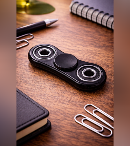 ספינר פלסטיק דו־זרועי להרגעה ושיפור ריכוז |  דגם בר כפול