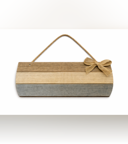 שלט עץ דקורטיבי Welcome לתלייה  בסגנון כפרי