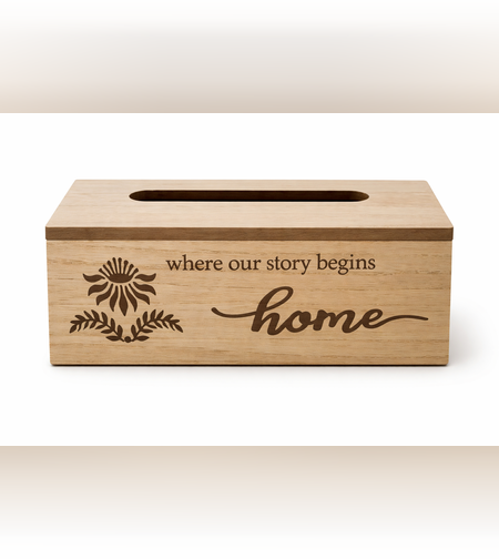 קופסת טישו מעוצבת דקורטיבית  לבית | קופסת טישו עם חריטה אישית