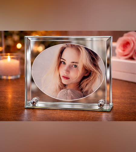 מסגרת תמונה זכוכית לשולחן | מסגרת זכוכית להדפסה אישית