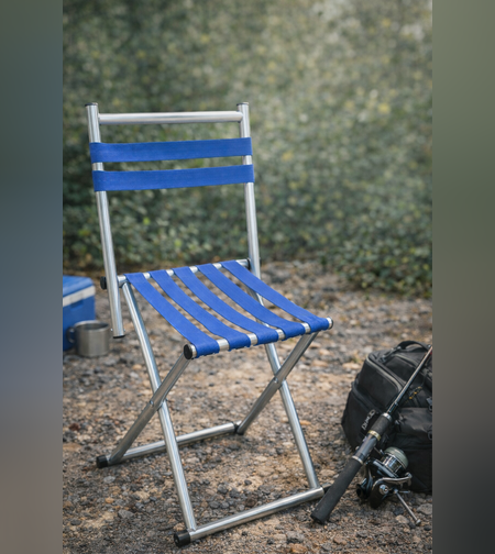 כיסא מתקפל נייד מאלומיניום | כיסא שטח קל ונוח לטיולים, קמפינג ודיג