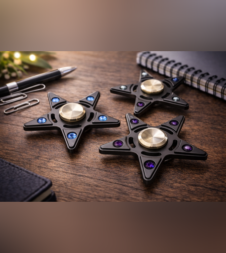 ספינר מתכתי בצורת כוכב | ספינר איכותי להפחתת לחץ ושיפור ריכוז