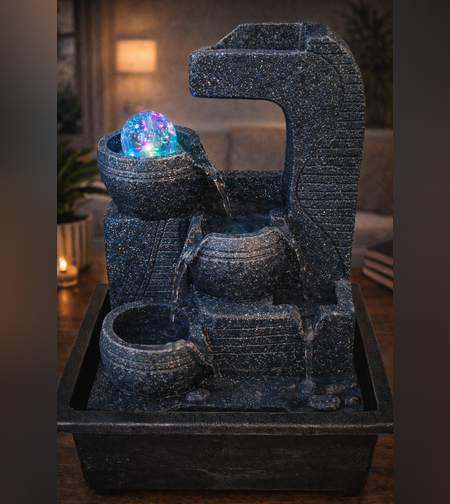 מזרקת מים שולחנית מודרנית עם מפל מים | שלווה בכל טיפה רגע של שקט. בכל מקום