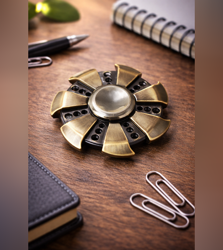 ספינר מתכתי מעוצב להרגעה וריכוז ושמירה על פוקוס | דגם טורבינה