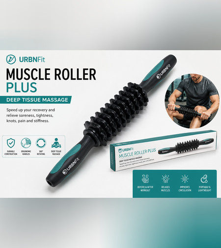 רולר עיסוי ידני לרקמות עמוקות URBNFit Muscle Roller Plus