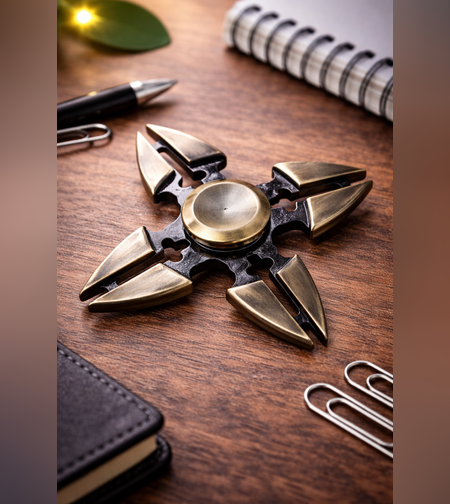 ספינר מתכתי | מעוצב להרגעה ושיפור הריכוז | כוכב נינג’ה שוריקן