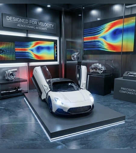 דגם רכב ספורט מתכתי לאספנים | מכונית יוקרה מיניאטורית | בהדמיה לרכב אמיתי