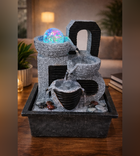 מזרקת מים שולחנית דקורטיבית – שלווה בכל טיפה רגע של שקט. בכל מקום