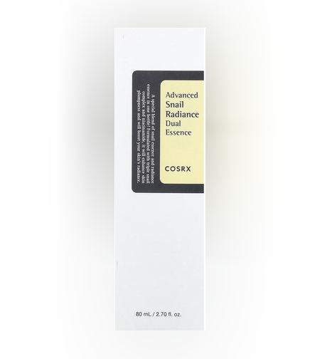 COSRX Advanced Snail Radiance Dual Essence – אסנס כפול לשיקום אינטנסיבי, הארה ומראה עור זוהר (80ml)