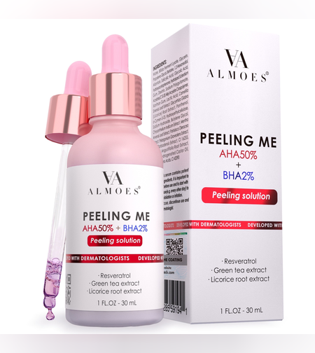 VA ALMOES Peeling Me AHA 50% + BHA 2% – סרום פילינג עוצמתי לחידוש מרקם העור (30 מ
