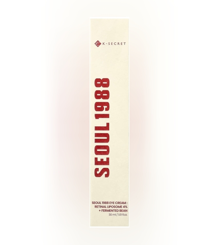 K-SECRET SEOUL 1988 Eye Cream: Retinal Liposome 2% + Fermented Bean – קרם עיניים עוצמתי למיצוק, טשטוש קמטים והבהרה (30ml)