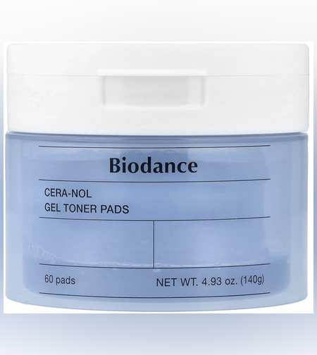 פדים ג'ל לטונר והרגעת העור Biodance Cera-Nol Gel Toner Pads (60 פדים / 140 גרם)