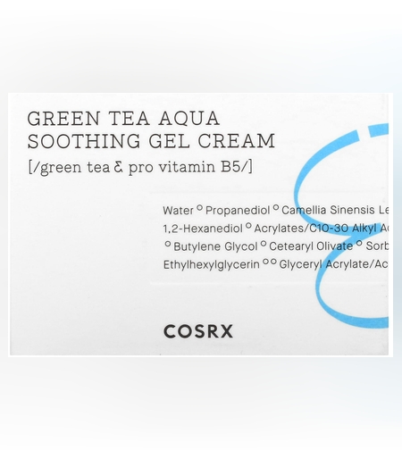 COSRX Green Tea Aqua Soothing Gel Cream – קרם ג'ל מרגיע על בסיס תה ירוק ופרו-ויטמין B5 (50ml)