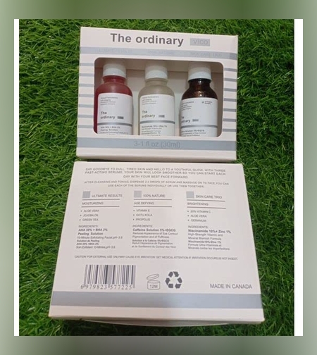 The Ordinary Skin Care Trio – מארז שלישיית מוצרי חובה לעור חלק, קורן וערני (3x30ml)