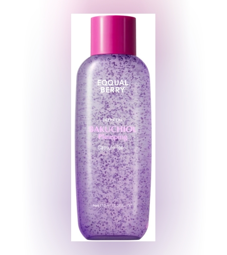 EQQUALBERRY Deep Cera Bakuchiol Plumping Capsule Toner – טונר קפסולות למיצוק, לחות אינטנסיבית והכנת העור (150ml)