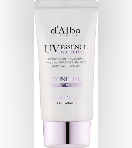 קרם הגנה ומיישר גוון סגול d'Alba Tone-Up Sun Cream Purple (SPF 50+ PA++++ / 50 מ