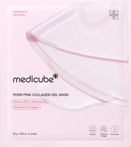 מסכת ג'ל קולגן ורודה PDRN של Medicube – לחות, מיצוק וזוהר מיידי