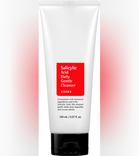 COSRX Salicylic Acid Daily Gentle Cleanser – סבון פנים טיפולי עם חומצה סליצילית לניקוי עמוק וטיפול בפגמים (150ml)